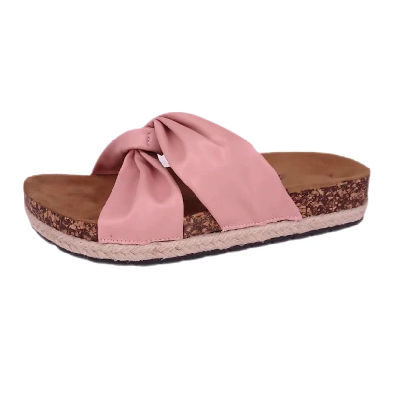 Sandals Cois Leaba Ramie Bun Knotted Vamp na mBan