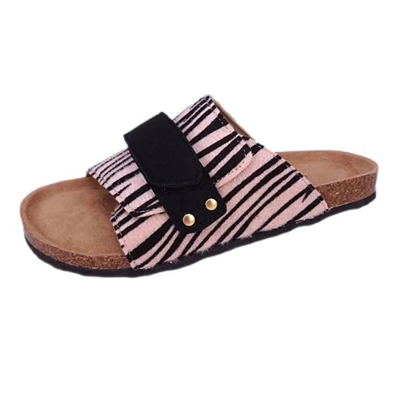 Sandals Footbed Strapaí Coigeartaithe Velcro na mBan